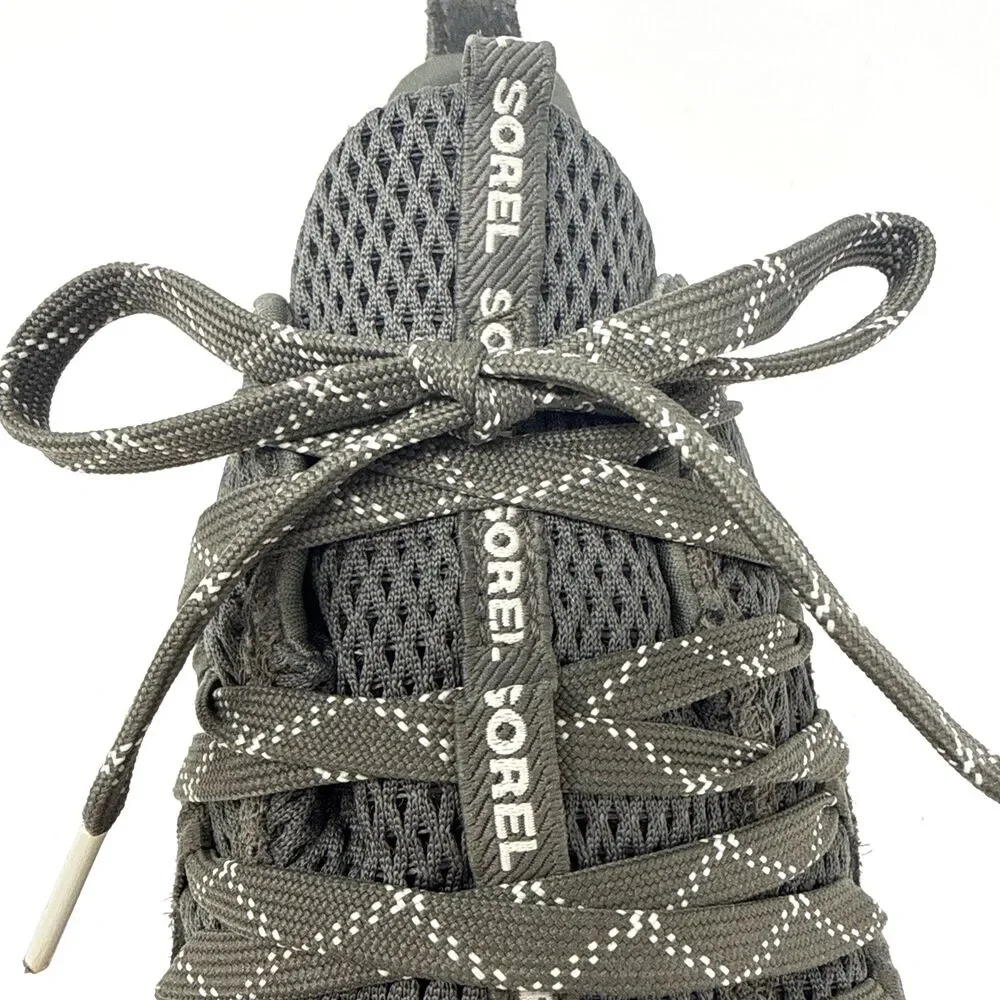 Sorel Out N About Plus Waterproof Sneaker Womens Size 8.5 Suede Mesh Olive Sage